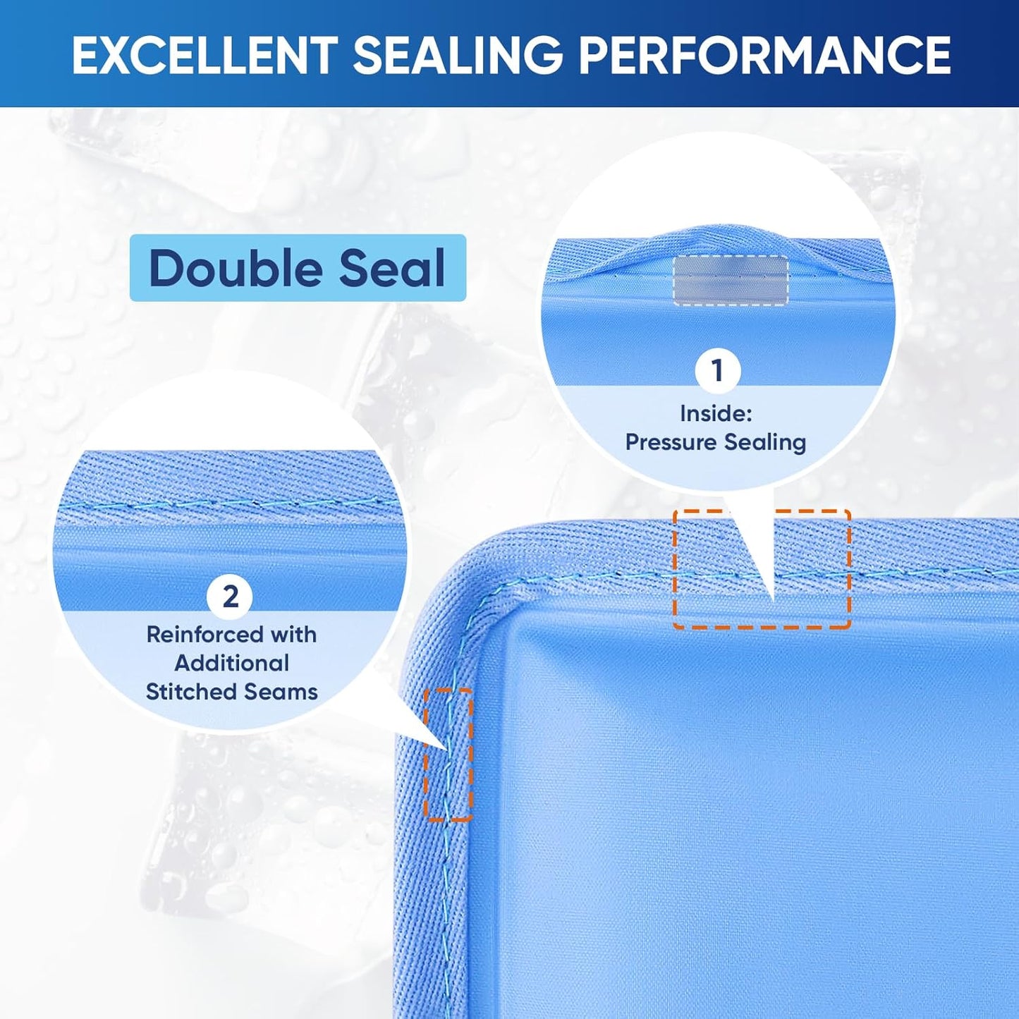 APEXUP Gel Ice Packs for Injuries Reusable, Flexible Double Sided Cold Packs for Injuries, Ice Pack for Knee, Shoulder, Back, Hip, Leg, Arm (Blue, S, 2PK)