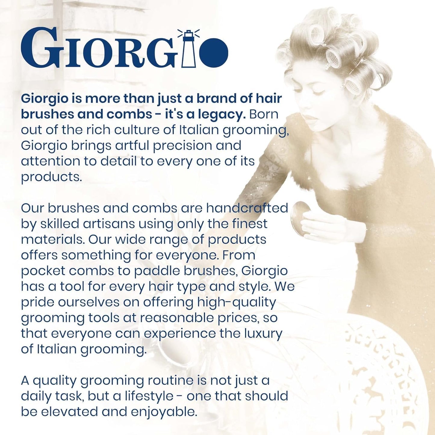 Giorgio G20 Folding Fine Tooth Mustache and Beard Comb 6.5 Inches - Sawcut and Hand Polished Ivory Styling and Travel Comb for Everyday Hair Care (Ivory)