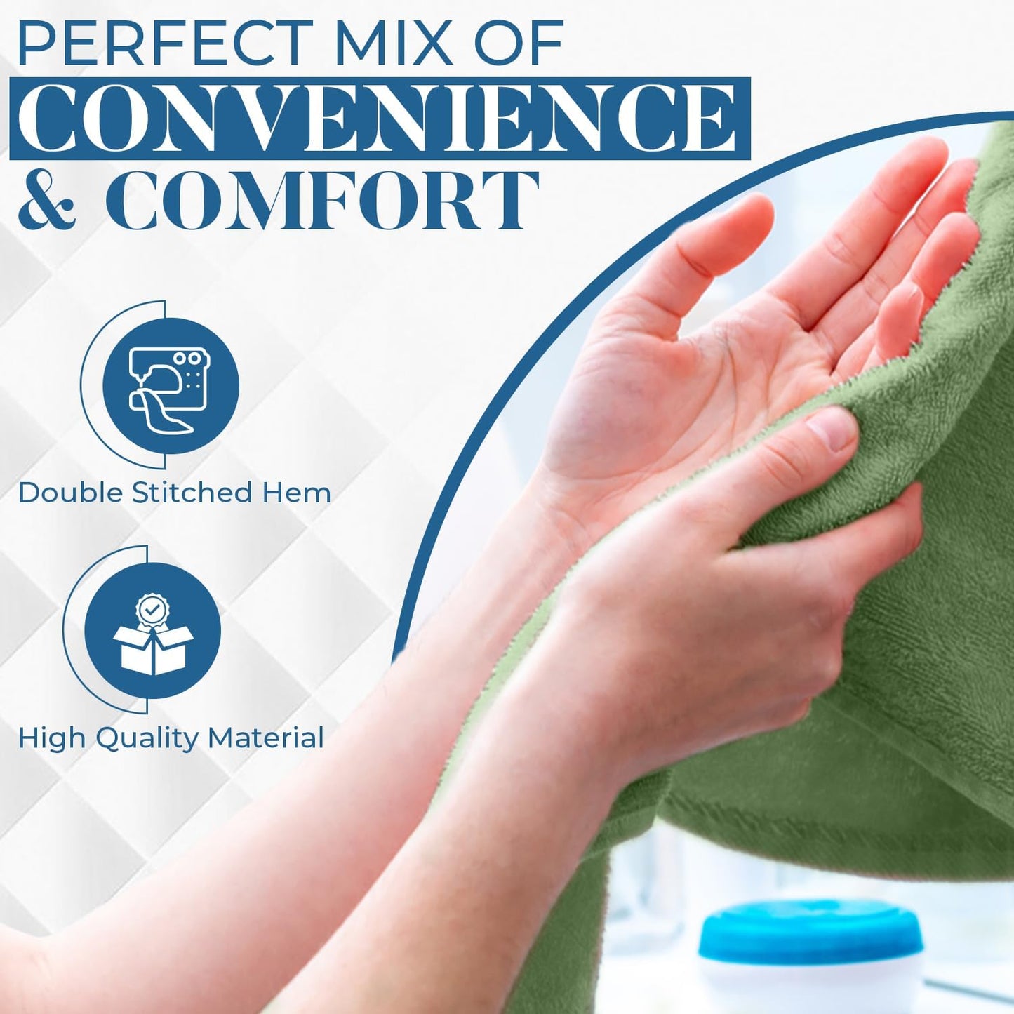 DAN RIVER Luxury Hand Towel – Soft, Absorbent, Quick-Drying, Premium Cotton Towel, Perfect for Everyday Use, 16x28 Inches - 550 GSM Sage Green