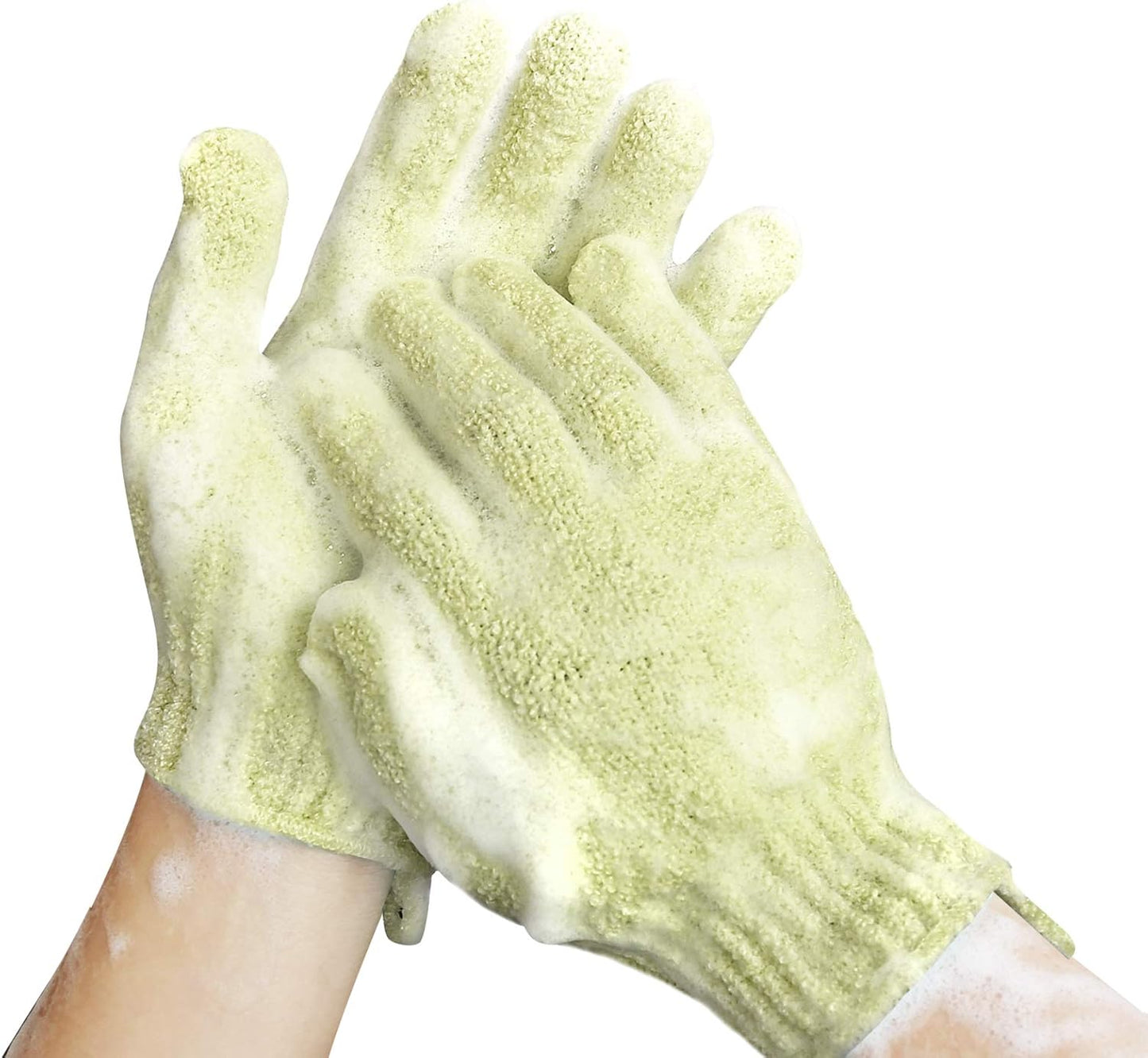 MIG4U Shower Exfoliating Scrub Gloves, Bathing Gloves Body Wash Dead Skin Removal Deep Cleansing Sponge Loofah for Women Men