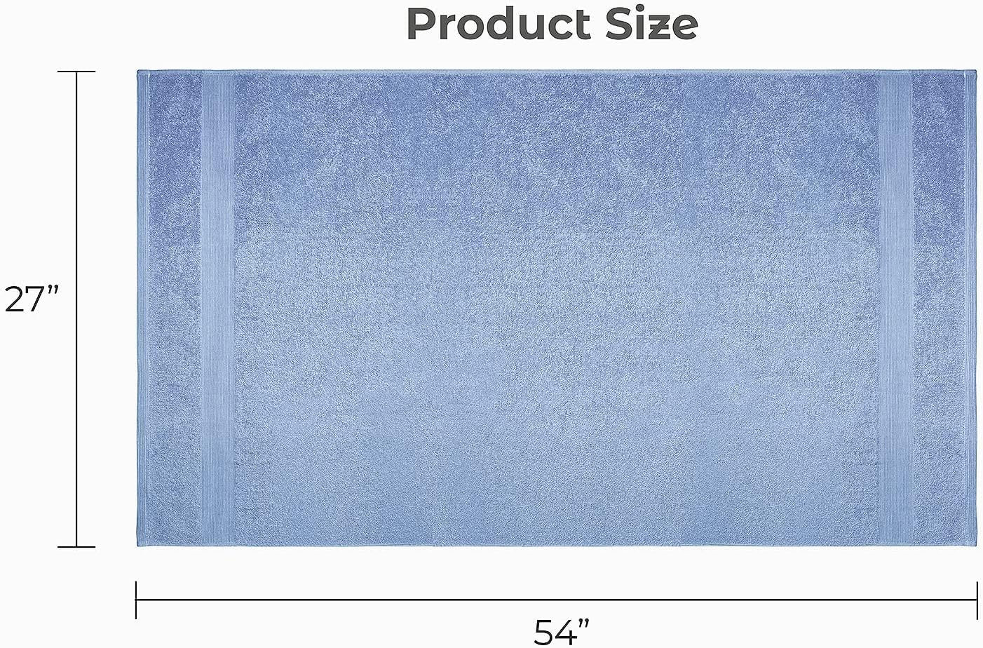 Softolle Luxury Bath Towels Set of 4 (27” x 54”) | Towels for Bathroom | Super Soft | Highly Absorbent Towels for Home, Spa, Gym (Sky Blue)