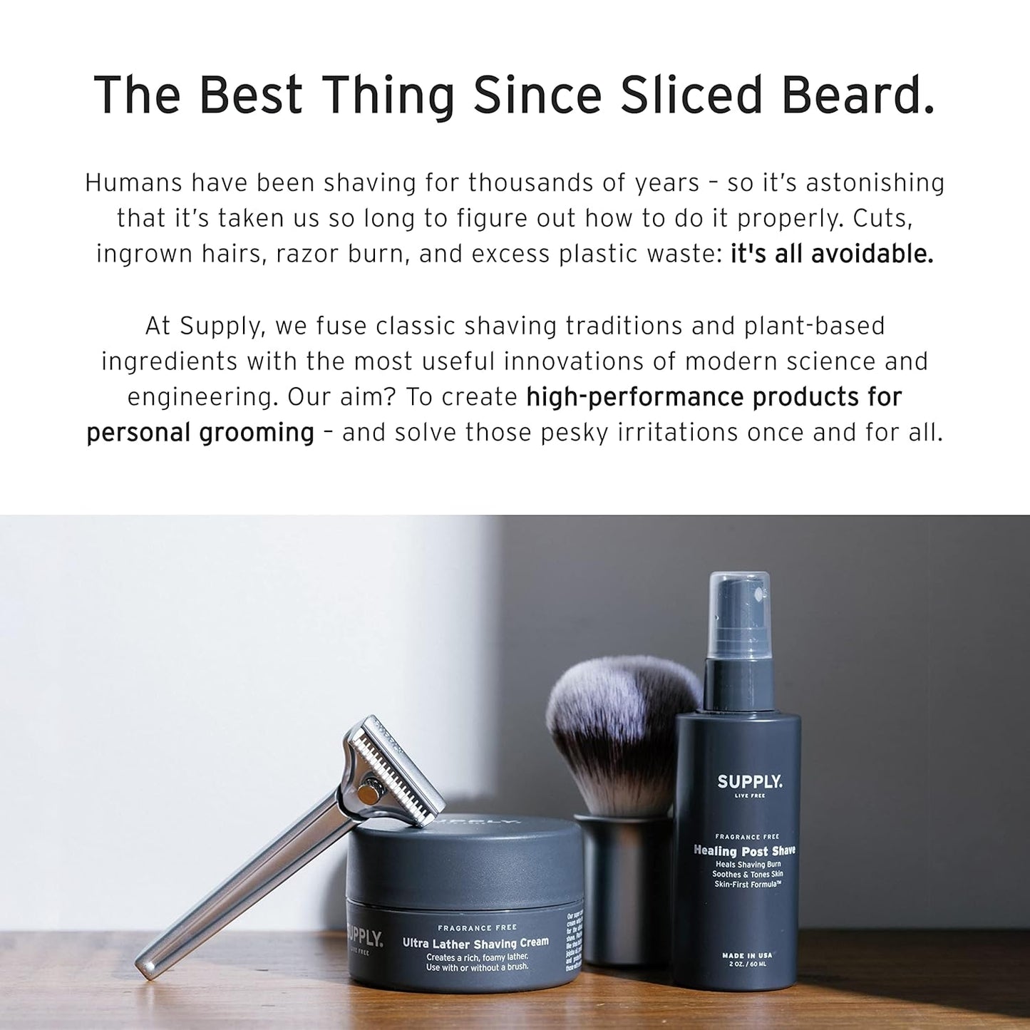 SUPPLY Healing Post Shave- Citrus & Basil After Shave- Alcohol- Free Soothing Formula for Men- Nourishes, Soothes and Boost Cell Repair- for Sensitive and Acne-Prone Skin- 2 oz. Bottle