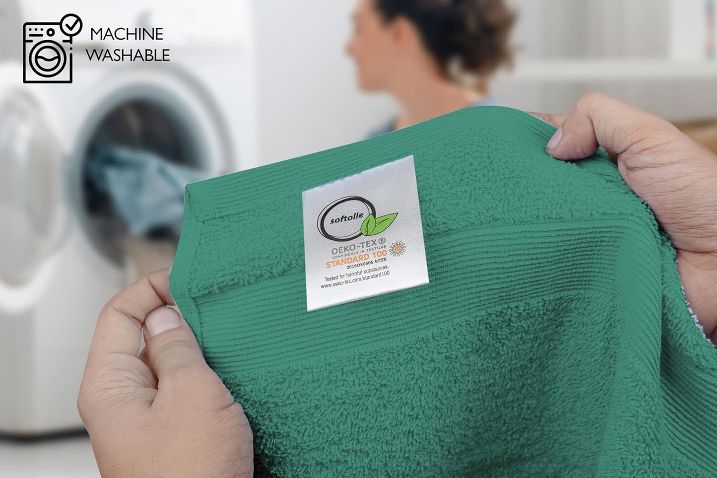 Premium Wash Cloths Pack of 12 (13" x 13") 100% Ring Spun Cotton | Luxury Washcloths | Ultra Soft Face Towels | Highly Absorbent Wash Cloths for face (Dusty Green)