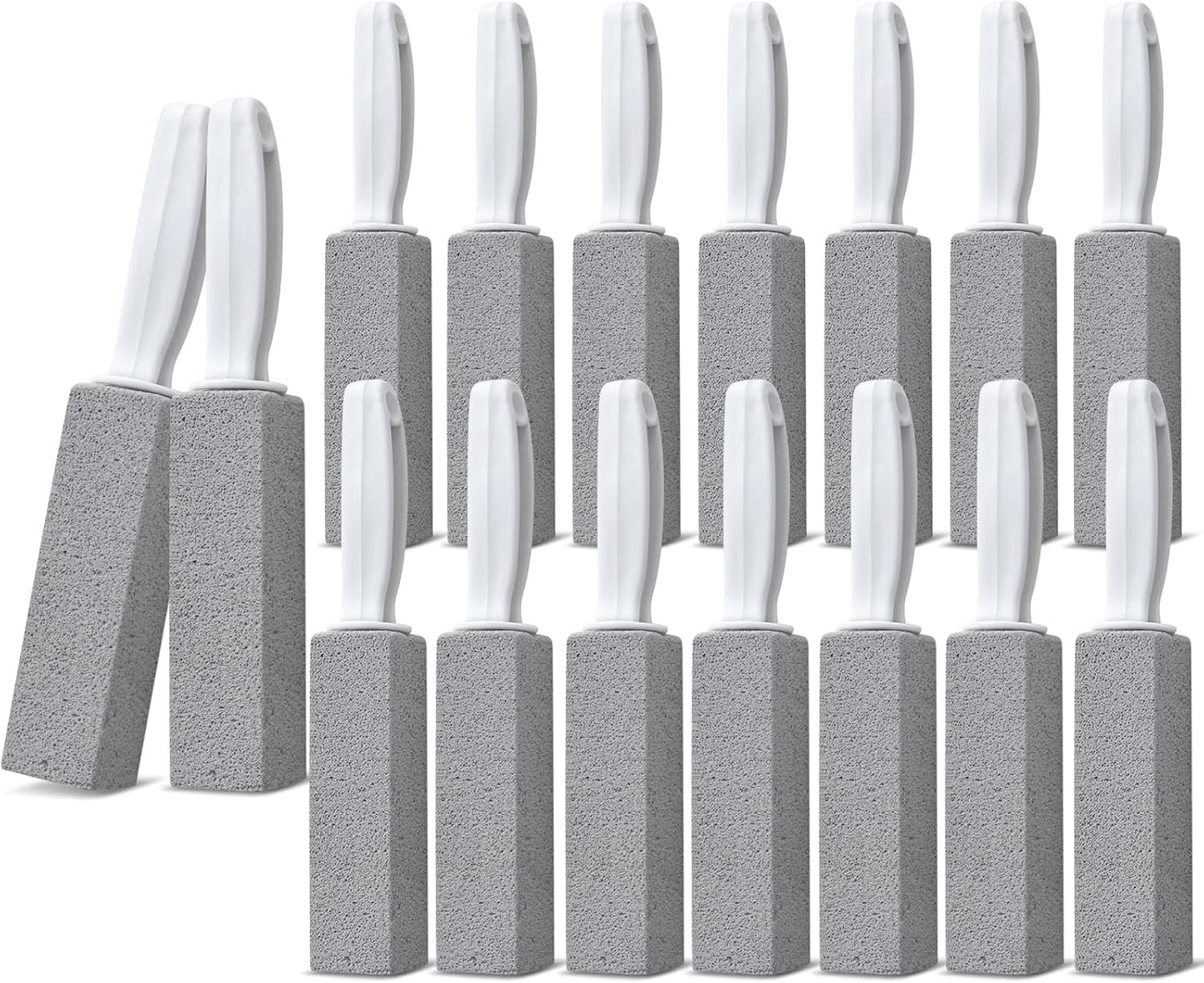 Emycool Pumice Stone Toilet Bowl Cleaner, 16 Pack Toilet Pumice Stone with Handle for Toilet Cleaning, Bathtubs, Sinks, Swimming Pools, Grills