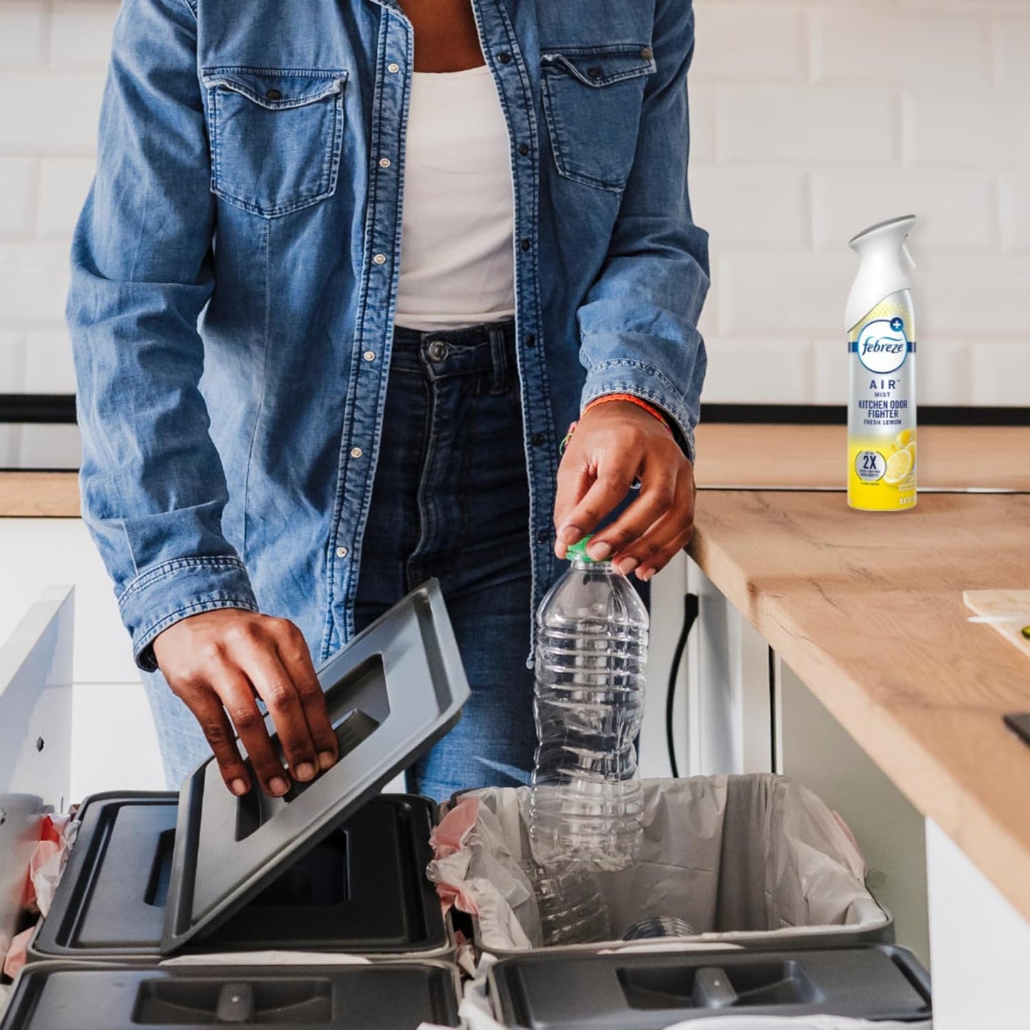 Febreze Air Mist Air Freshener Spray, Odor-Fighting Room Spray, Air Fresheners for Home and Bathroom and Kitchen, Aerosol Can, Kitchen Odor Fighter Scent, 8.8oz, 3 Count