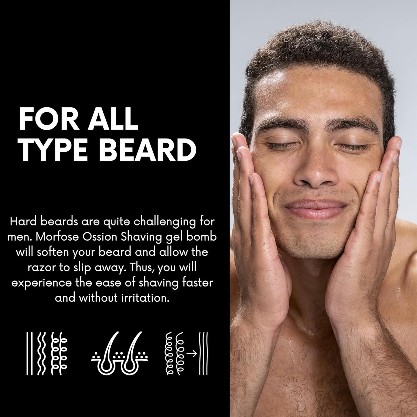 Men’s Shaving Gel for Sensitive Skin – Anti-Irritation Barber Shave Gel, Moisturizing & Protective Formula, Smooth Glide for Easy Shaving – Gel para Afeitar Barbero Profesional, 33.81 Fl oz