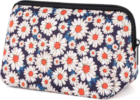 Cosmetic Bag Waterproof Neoprene Zipper Pouch Travel Portable Toiletry Makeup Bags Organizer Case for Women and Girls