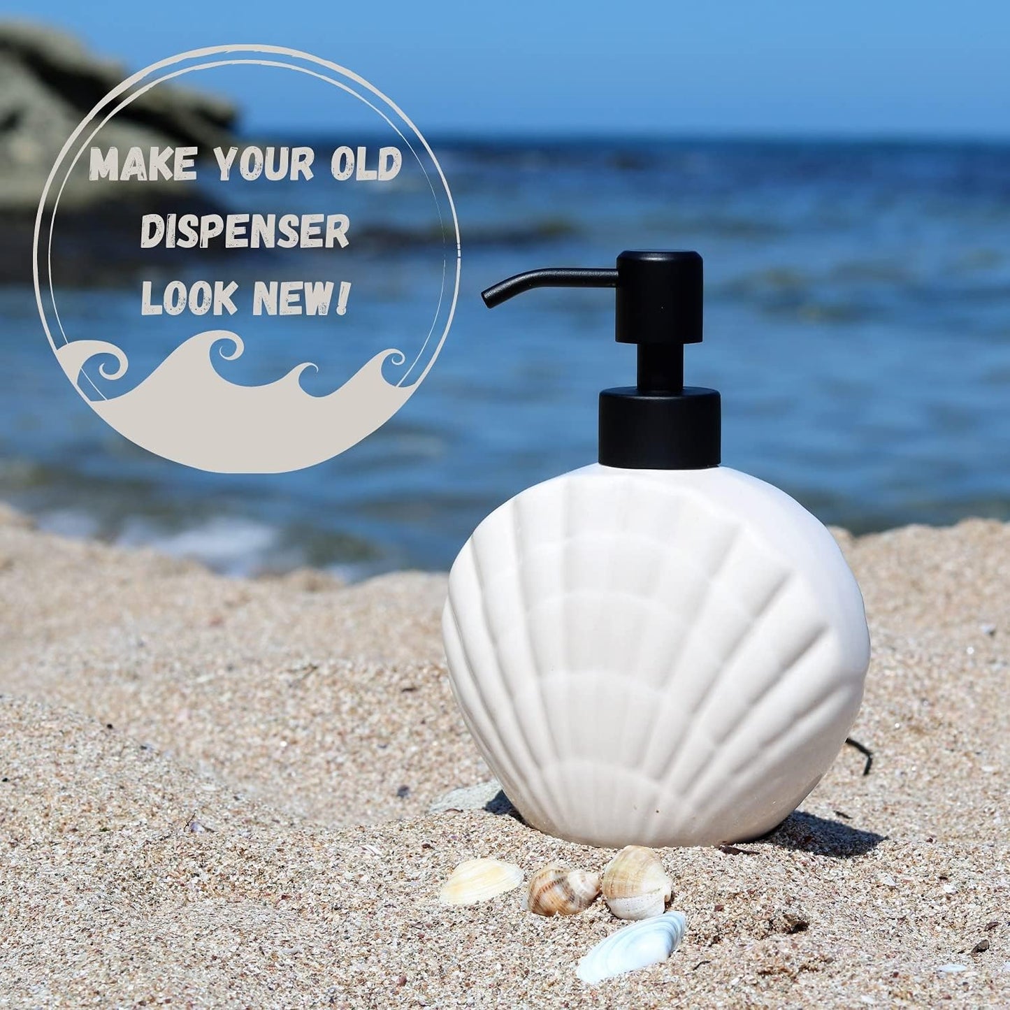 Kapitan Soap Dispenser Pump Replacement Head Black Spare Stainless Steel 28Mm Brushed Finish