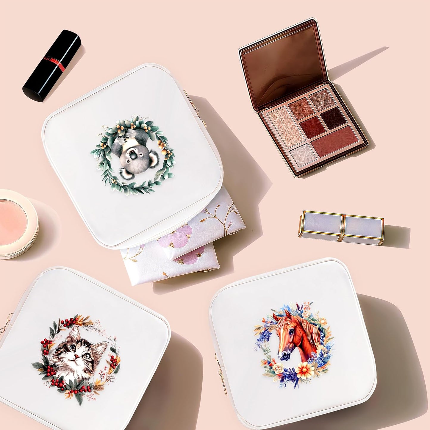 Horse Mini Makeup Bag, Horse Gift For Women Girls, Cute Portable Zipper Pouch Cosmetic Bag For Teen Girls Kids, Small Storage Bag For Sanitary Pad, Period napkin bag!