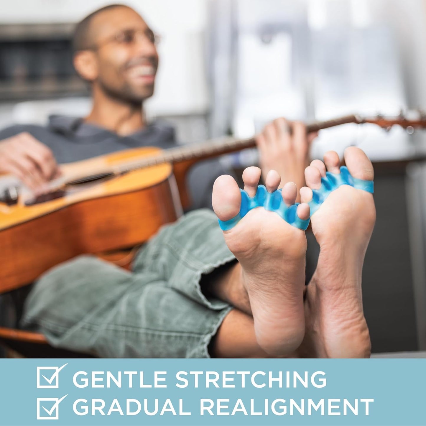 Mind Bodhi Toe Separators/Toe Spacers - For Men and Women - Correcting Bunions and Restoring Toes to Their Original Shape - Large Size – Black