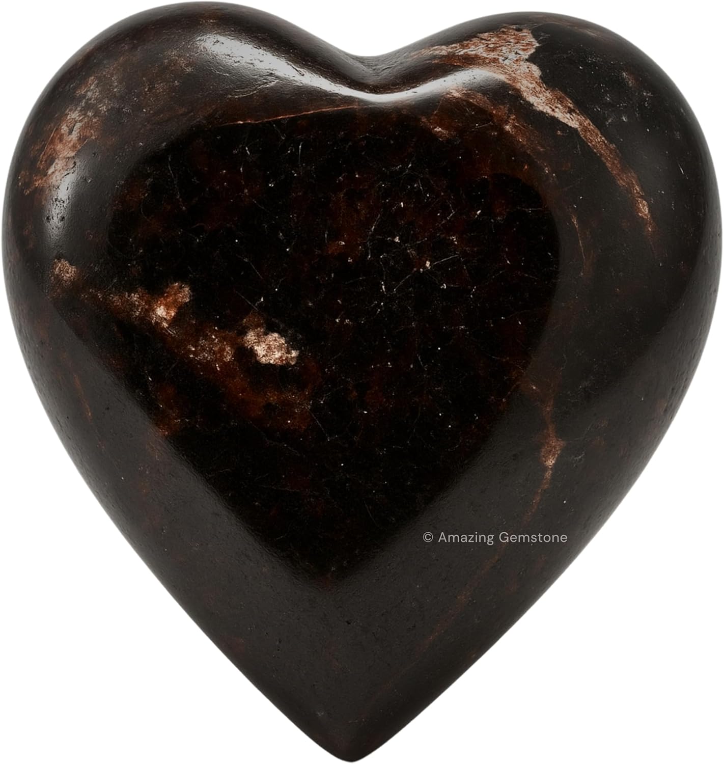 Amazing Gemstone Garnet Crystal Heart Palm Stone - Pocket Massage Worry Stone for Natural Body Chakra Balancing, Reiki Healing and Crystal Grid