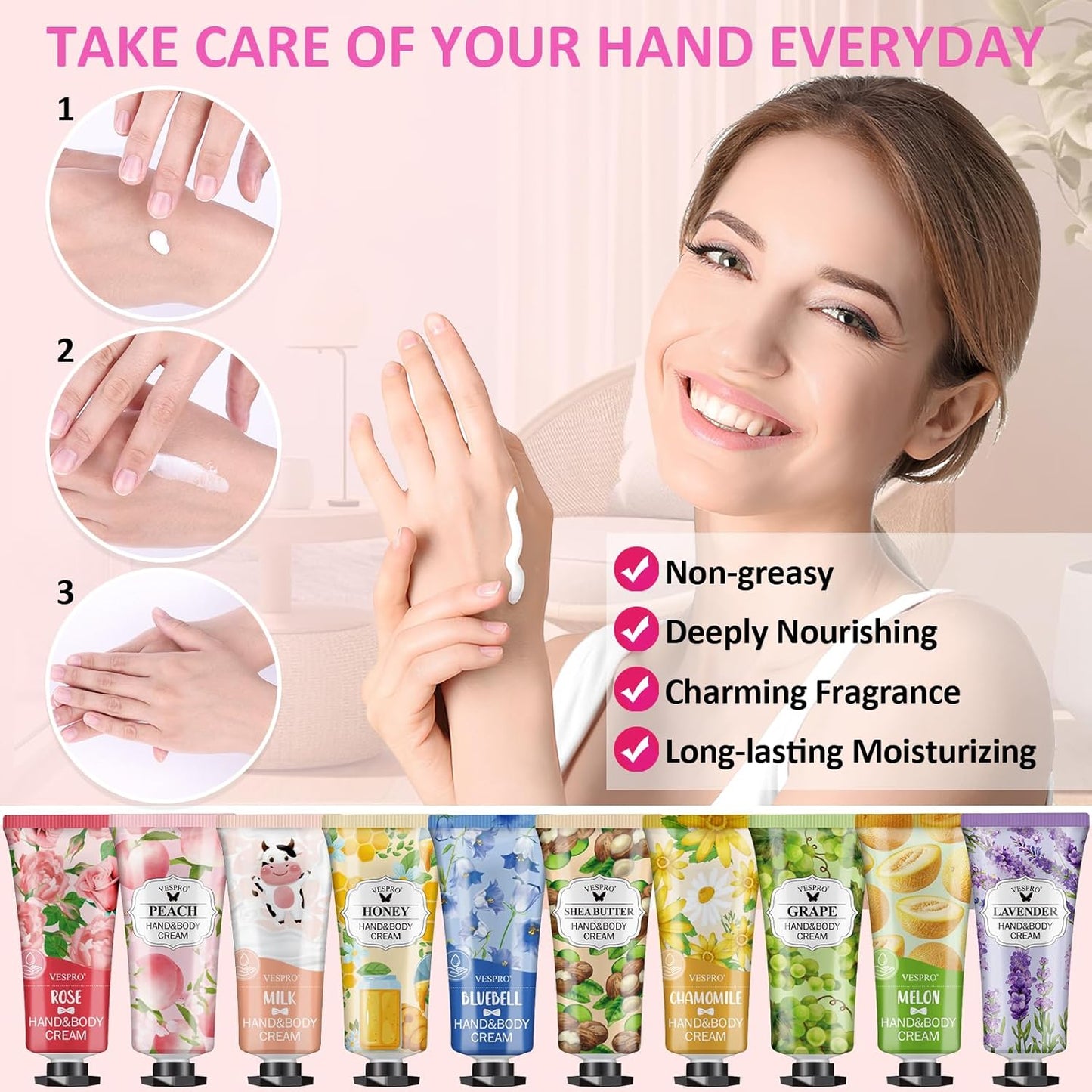 168 Pack Hand Cream Set For Women, Hand Lotion for Christmas Gifts, Bridesmaid Gifts, Thank You Gifts, Birthday Gifts, Stocking Stuffers for Women, Hand Lotion Travel Size for Dry Cracked Hands