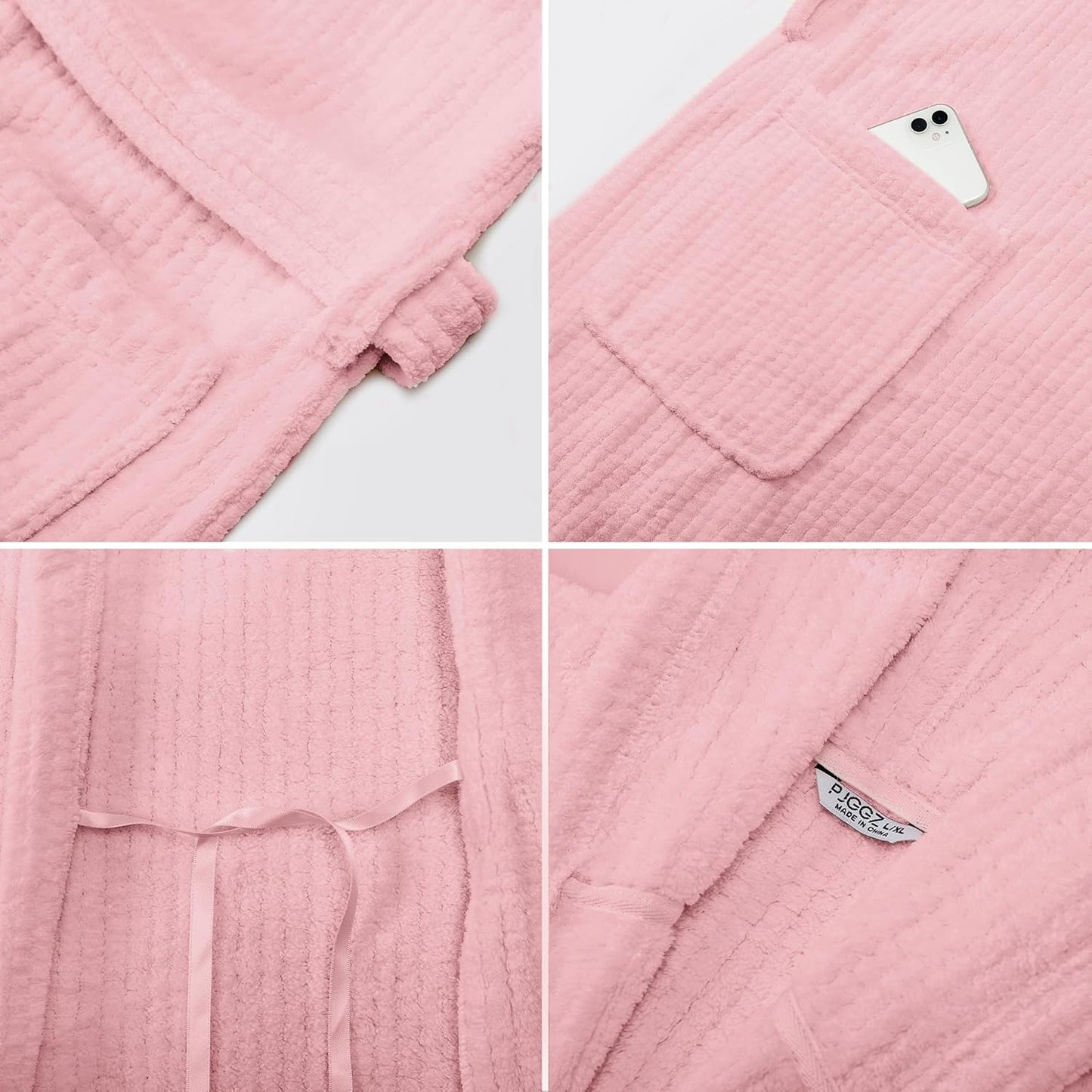 Women's Shawl Collar Bathrobe, Soft Long Towel Robes for Women - Super Absorbent Quick Dry yet Warm