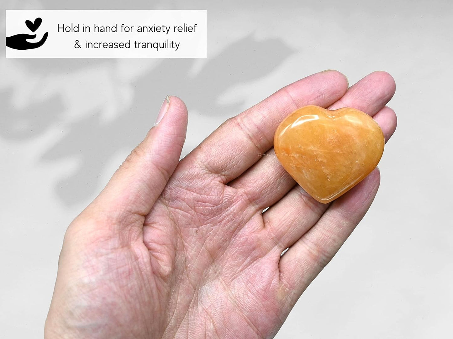 Amazing Gemstone Red Aventurine Crystal Heart Palm Stone - Pocket Massage Worry Stone for Natural Body Chakra Balancing, Reiki Healing and Crystal Grid