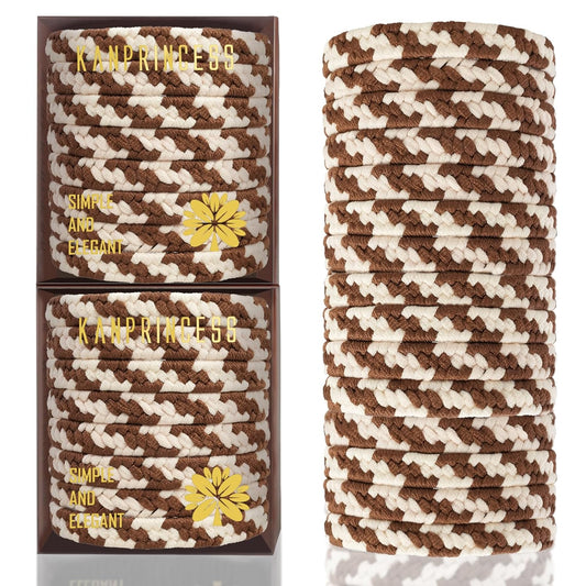 16Pcs Hair Ties For Thick Hair, Strong Stretchy Hair Bands For Women Girls, No Slip Braided Hair Ties No Damage, Ponytail Holders-Exceptionally Secure with Gentle Hold (Set 6)