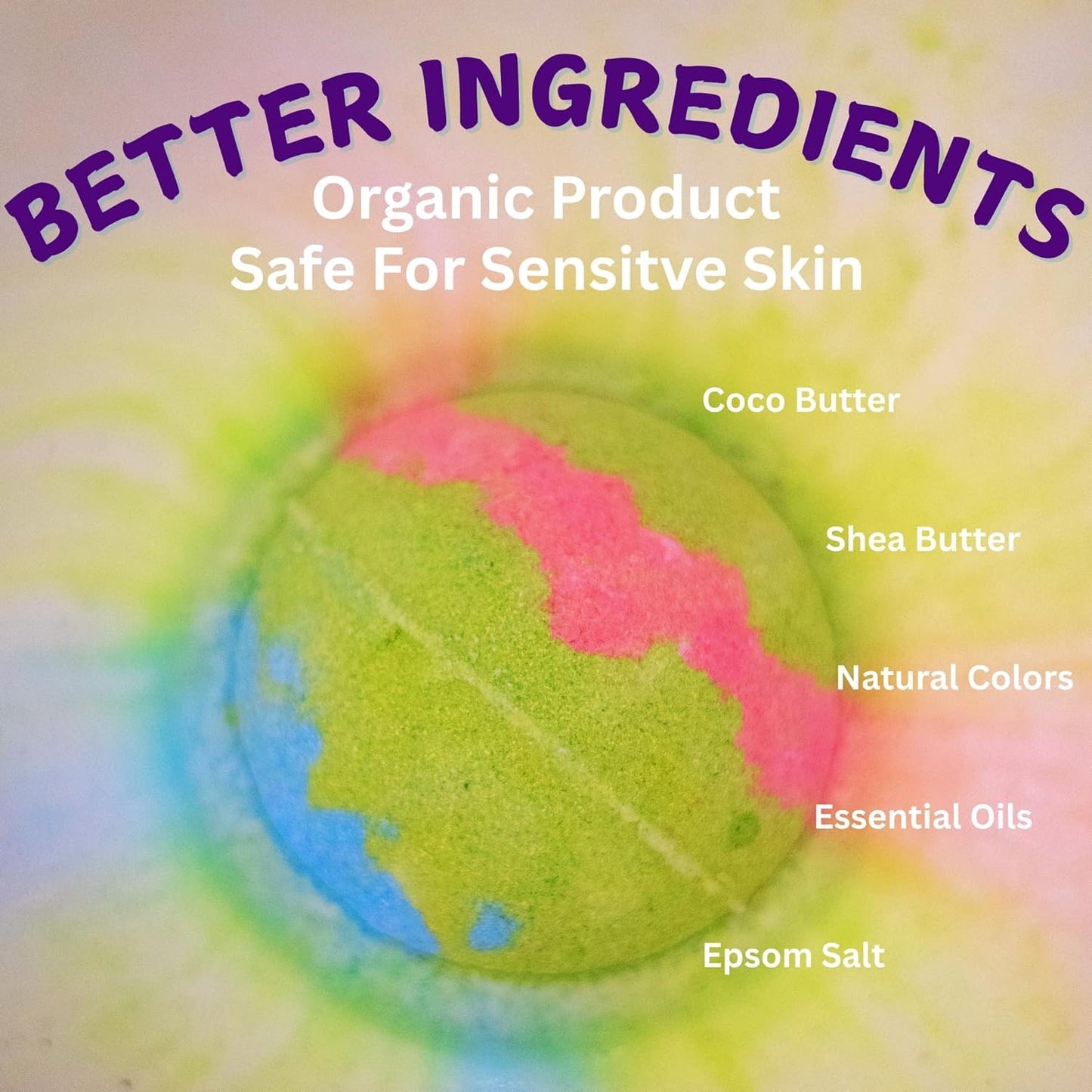 EvolutionUSA 1pc Purple Epic Superhero Bath Bombs for Kids, Super Hero Bath Bomb with Toy Inside, Lush Children Bathbomb, Organic Bathbomb with Surprise Inside, Fizzy Fun Superhero Bath Ball