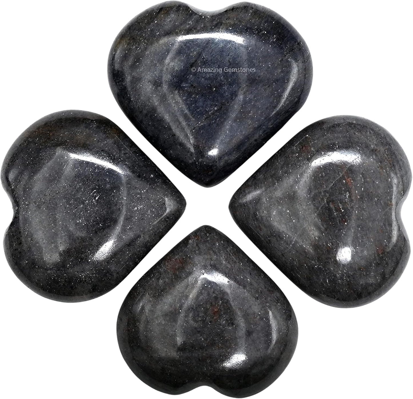 Amazing Gemstone Blue Aventurine Crystal Heart Palm Stone - Pocket Massage Worry Stone for Natural Body Chakra Balancing, Reiki Healing and Crystal Grid