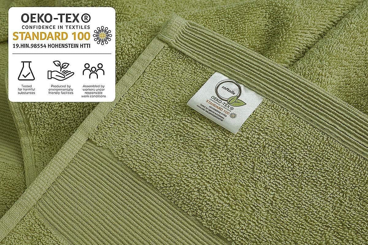 Softolle Luxury Bath Towels Set of 4 (27” x 54”) | Towels for Bathroom | Super Soft | Highly Absorbent Towels for Home, Spa, Gym (Sage Green)