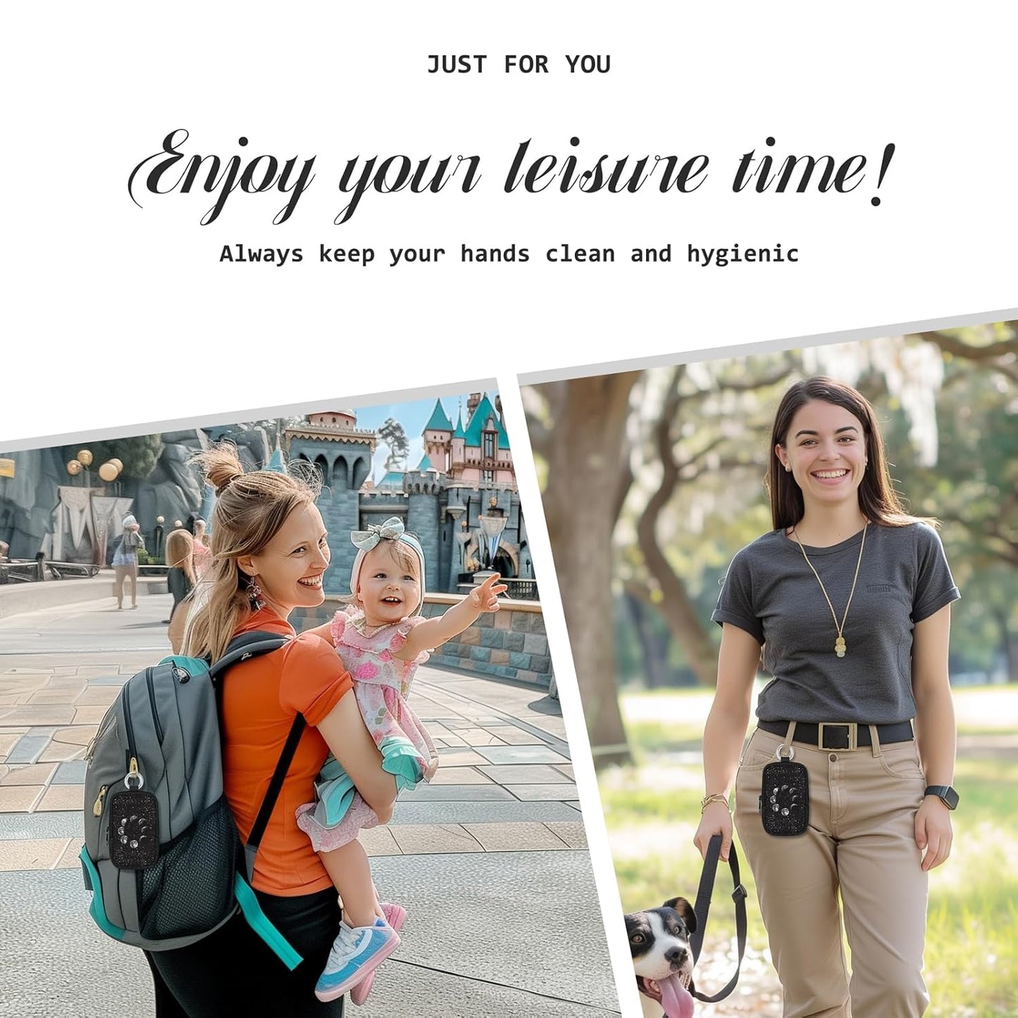 Lunar Eclipse Hand Sanitizer Spray Case, Cute Hand Sanitizer Holder Zippered Pouch, Moon Fashion Accessory with Snap Hook for Glow Mist and Power Mist 1FL OZ