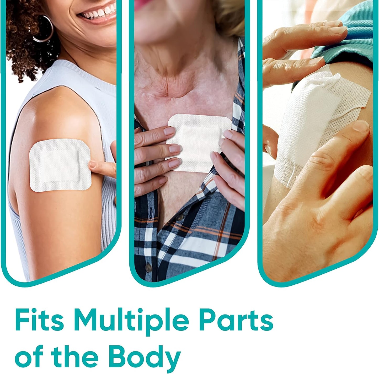 General Medi Sterile Island Dressing Bordered Gauze – 50 Count, 4" x 4" Gauze Pads, Wound Care Pad with Adhesive Border - Sterile, Soft & Highly Absorbent Medical Grade Dressing Pad