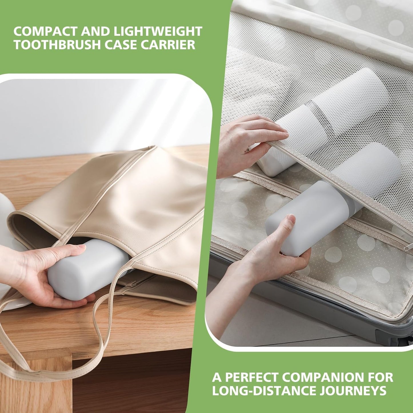 Baluca Travel Toothbrush Case, Portable Tooth Brush Holder and Toothpaste Cover Container with Mouthwash Cup, Compact Oral Clean Tools Organizer for Traveling/Camping/School/Home (Grey, Extra Large)