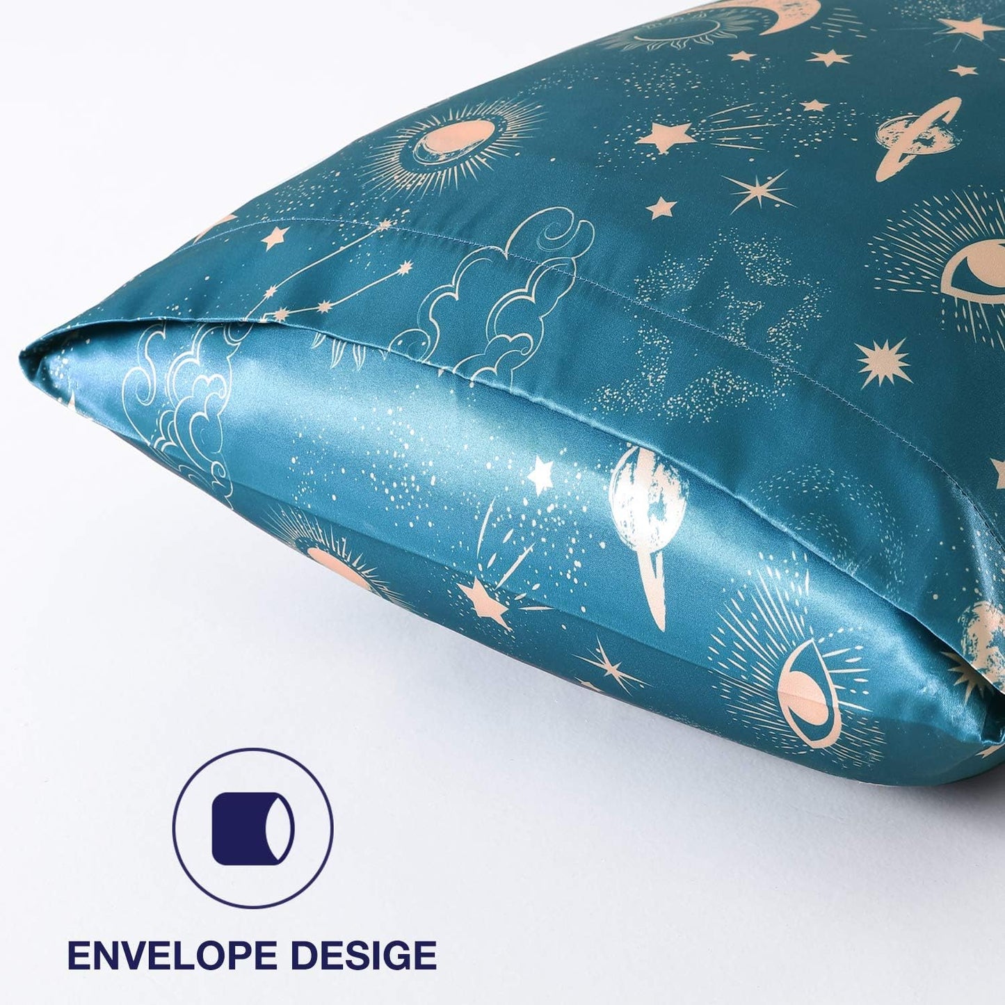 EXQ Home Satin Pillowcase for Hair Printed Sun Pillowcase Body Pillow Pillowcase, Super Soft Silky Body Pillow Cover Similar to Silk Pillow Cases, Gifts for Women Men (20x54 inches)