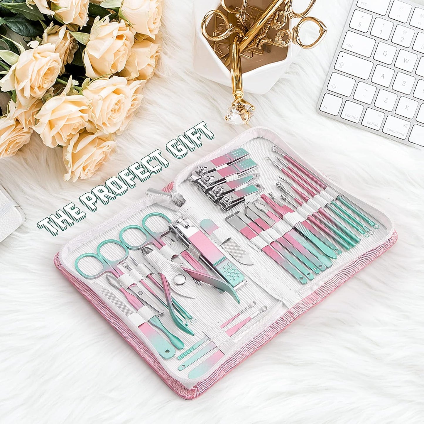 WOAMA Manicure Set 30 In 1 Pedicure Kit Nail Clippers Set Manicure Kit Professional Stainless Steel Nail Kit For Women Men