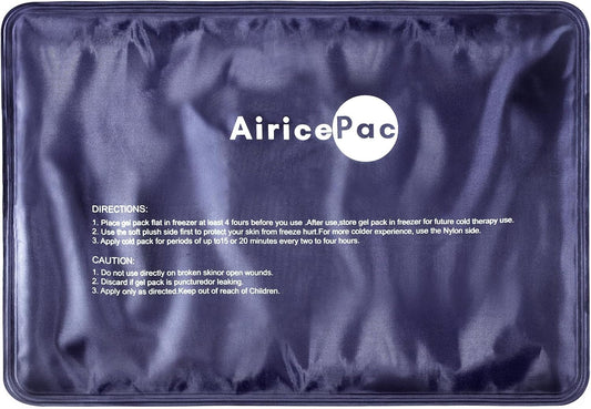 Ice Packs for Injuries Reusable, 10”x 14”Gel Cold Pack for Knee Neck Shoulder Ankle Elbow Hip Back Pain Relief, Cold Compress Therapy for Swelling, Bruises, Surgery, 10”x 14”, Blue