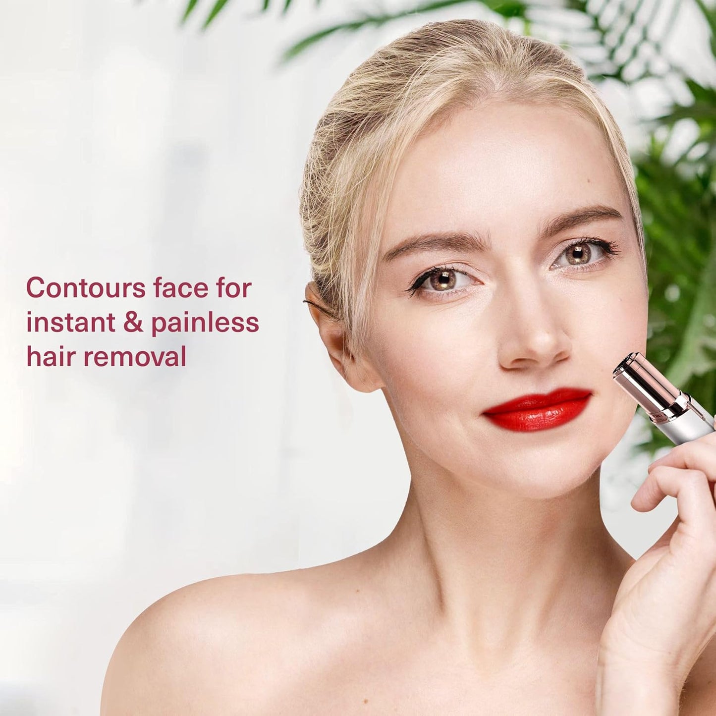 Facial Hair Removal for Women | Electric Razor Device Small Mustache Dermaplaning Remover Tools Tweezers Epilator Trimmer Face Dermaplane Shavers Beauty Gadgets Set Accessories by VISOFO (Coral)