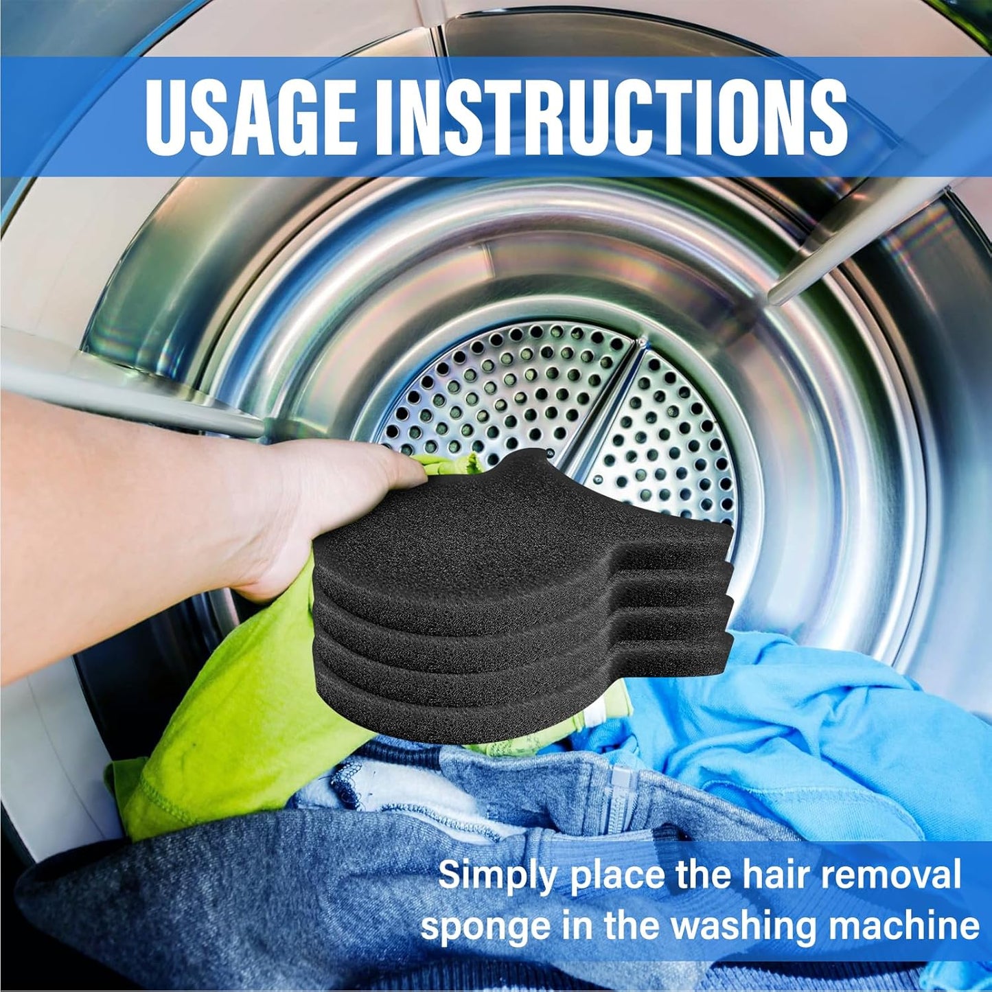 Pet Hair Remover for Laundry, Reusable Dog & Cat Hair Remover Tool, Effectively Removes Pet Hair, Lint and Dander from Bedding and Clothing, Suitable for Washing Machines, Dryers 8PCS