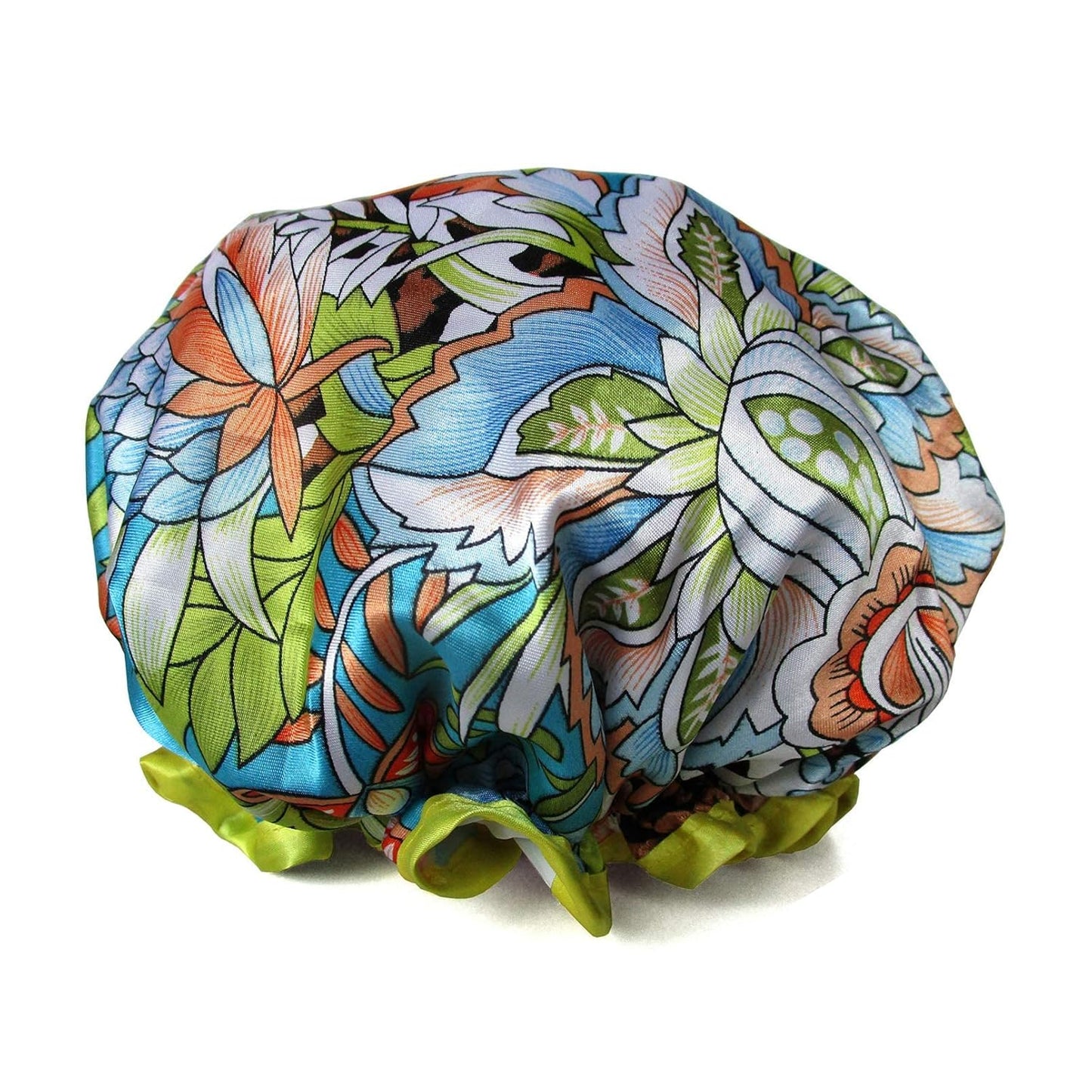 Shower Cap for Women Reusable Waterproof Shower Hat Adjustable Double Layer Bath Caps for Girls Spa Home Use,Hotel and Hair Salon