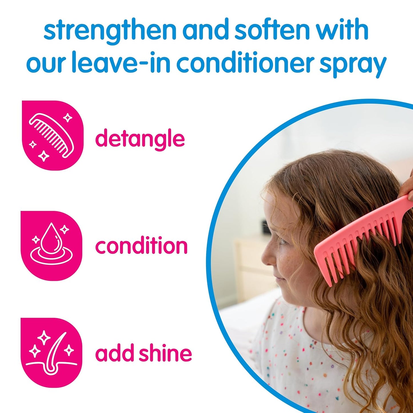 SoCozy Detangler Leave-In Conditioner Spray For Kids Hair Strengthens and Softens, No Parabens, Sulfates, Synthetic Colors or Dyes, 5.2 Fl Oz (580A)
