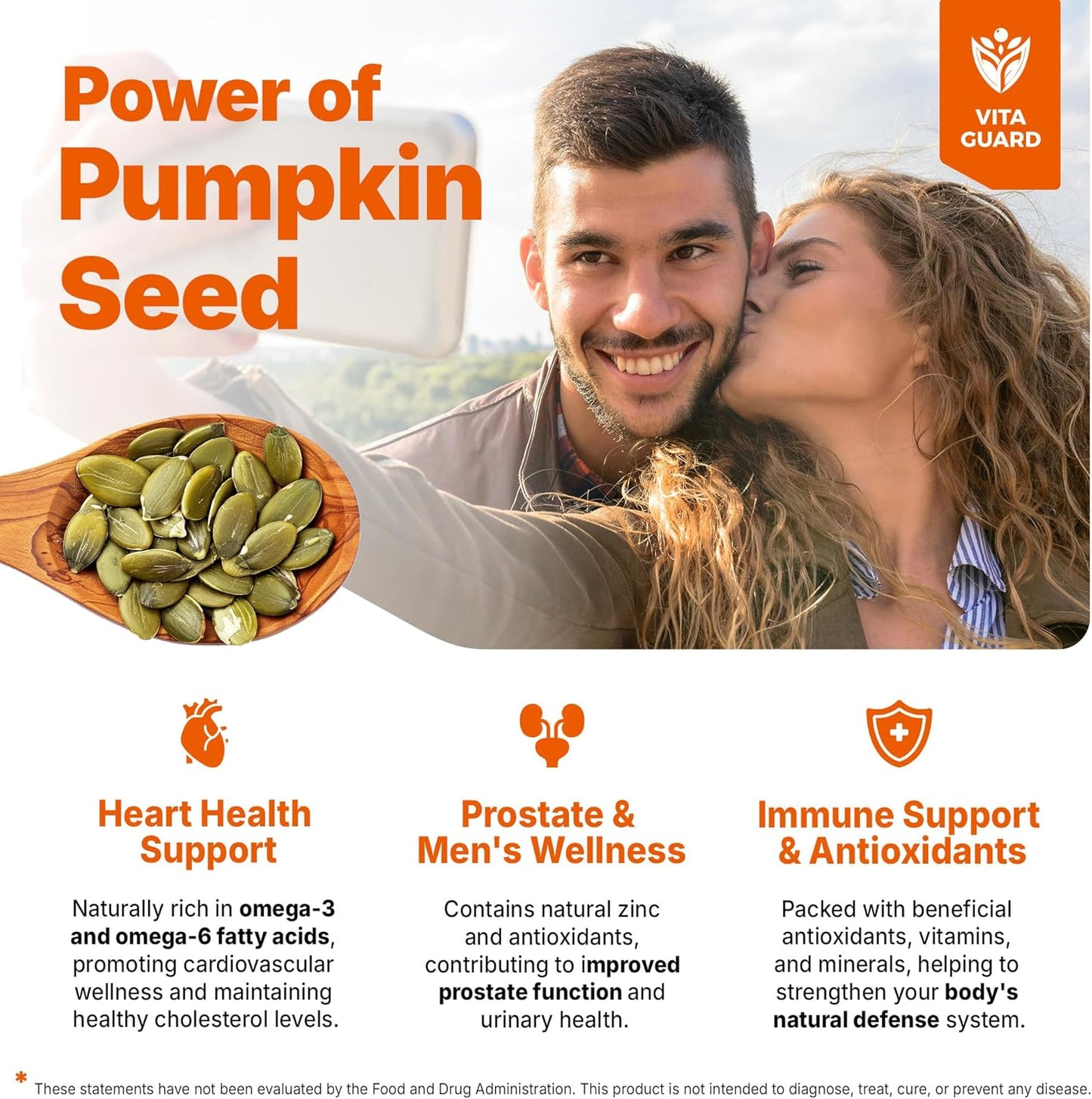Cold Pressed Pumpkin Seed Oil Liquid Drops – 2000mg per Serving | Vegan, Gluten-Free, Non-GMO | Hair, Skin & Prostate Support | Natural Pumpkin Flavor | 60ml Dietary Supplement