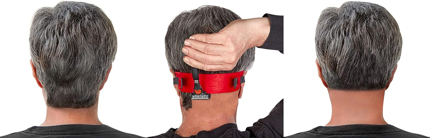 Quality Time Neck Hair Guide SuPremium, The Original Neckline Template for Shaving and Keeping a Straight or Curved Neck Hairline; a Line Up Stencil/Guard for Neckline, Do-it-Yourself Made in USA