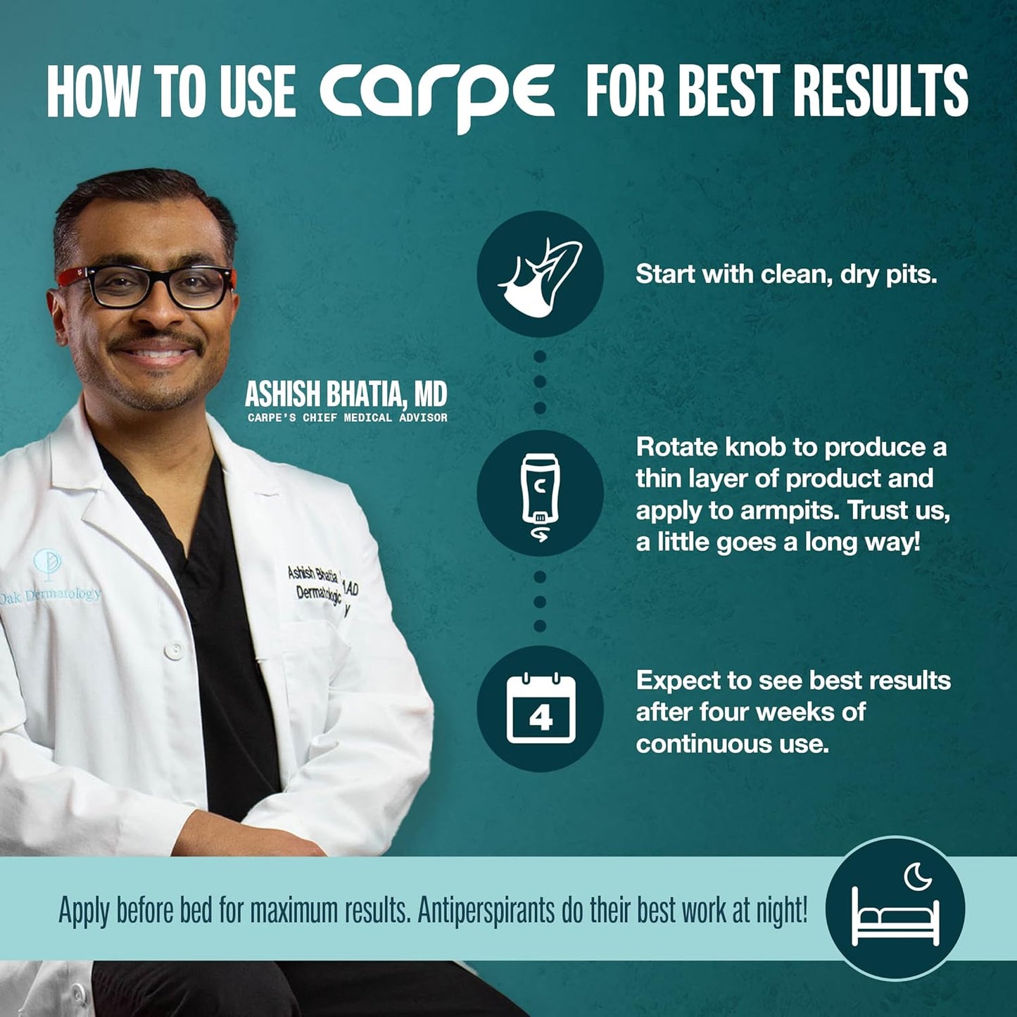 Carpe Deodorant Underarm Antiperspirant - Advanced Sweat & Odor Protection Formula - Sport Deodorant for Men & Women - Combat Excessive Sweating with Odor Control - Clean Sport Scent (Pack of 2)