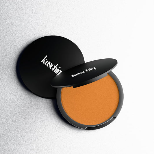 Koschiq Soft Matte Powder + Foundation – 2-in-1 Compact with Oil Control & Blurring Effect | Longwear, Buildable Matte Finish | K-60. Medium deep with warm golden undertone