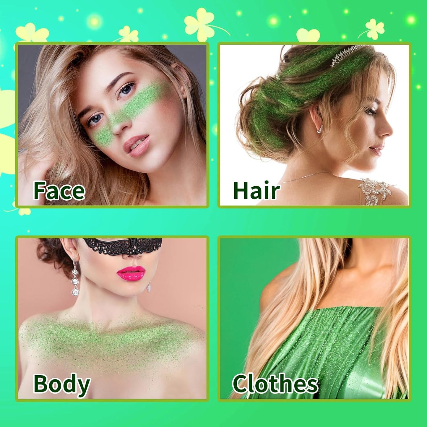 MEICOLY Green Body Hair Glitter Spray,25g/0.88OZ,Shinny Sparkle Glitter Spray for Clothes,Loose Shimmer Hairspray for Festival Rave Makeup/Stage Performance,Lightweight