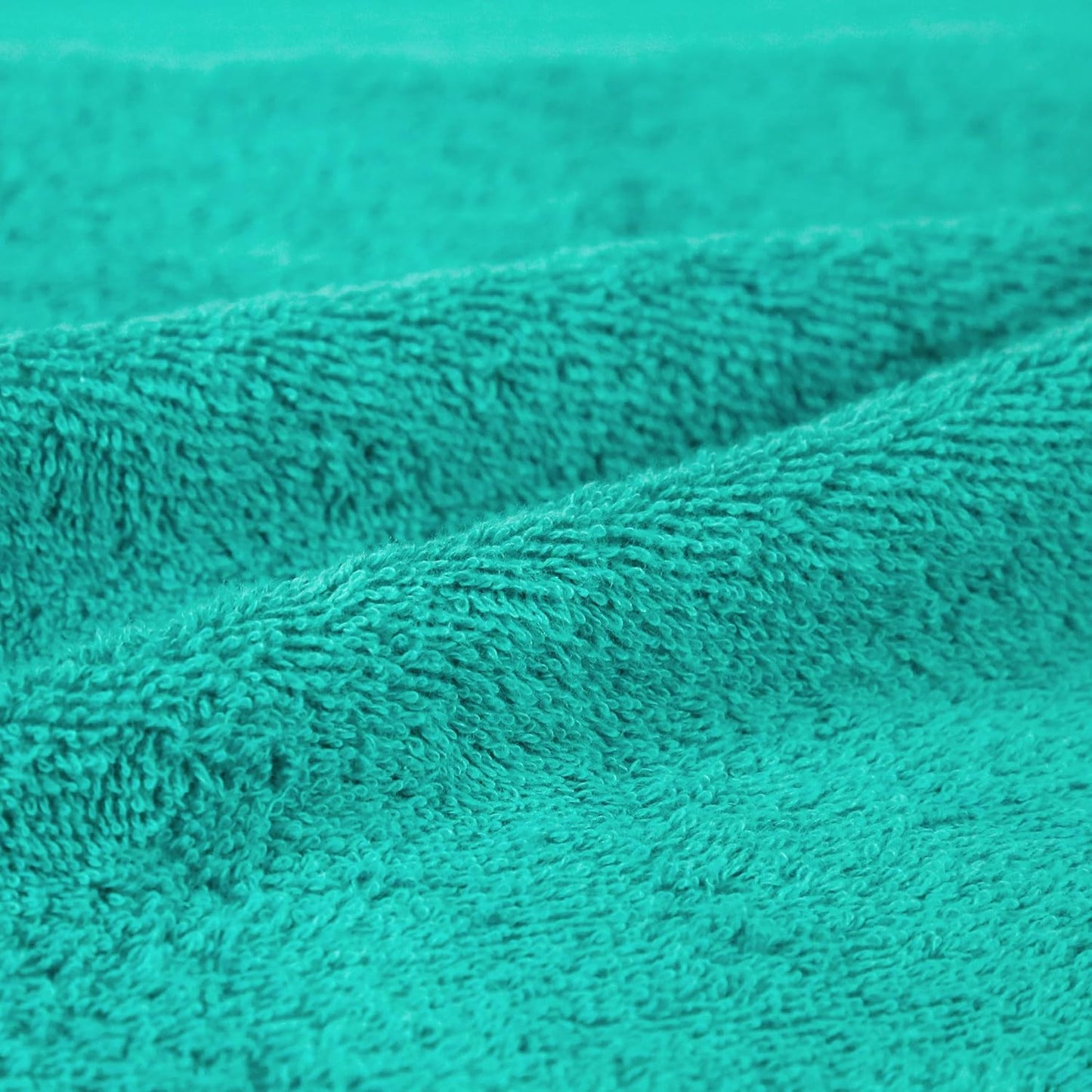 Amazon Basics 6 Piece hand towels for bathroom, Fade Resistant 100% Cotton Hand Towels, soft absorbent bathroom hand towels 6 - Pack (26''x16''), Teal