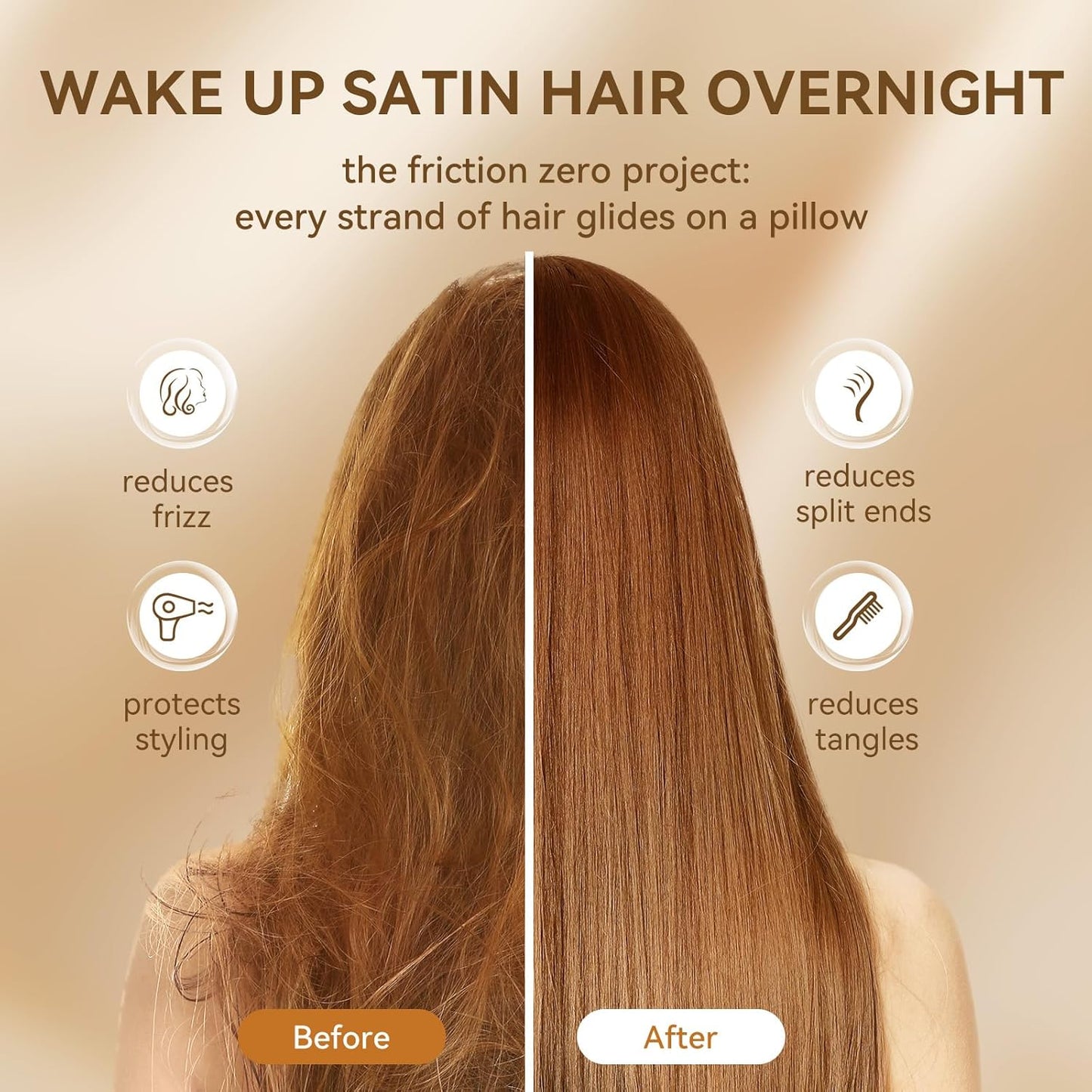 Tyfitb Satin Pillowcase Set for Hair & Skin Care – Cooling, Hypoallergenic, Anti-Frizz, Wrinkle-Free – Soft, Luxurious Pillowcases with Envelope Closure – 2-Pack, Queen Size 20x30, Gift-Ready