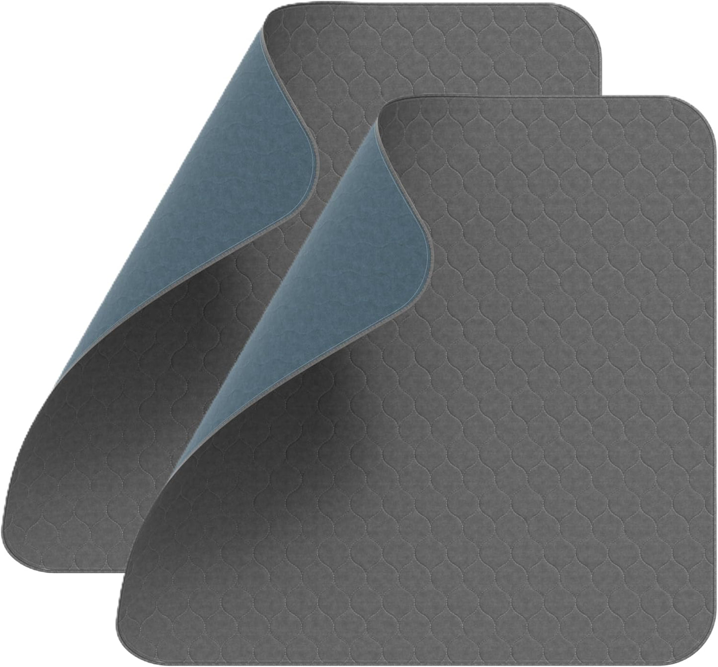 Inspire Underpads | Stain Hiding Gray Reusable Incontinence Bed Pads | Waterproof Mattress Pad | for Adults Babies and Dogs (34 X 36 - 2 Pack)