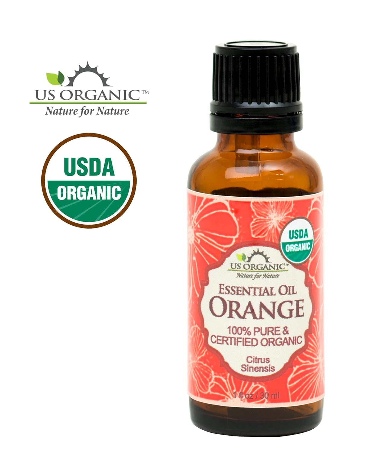 US Organic 100% Pure Sweet Orange Essential Oil - USDA Certified Organic (30 ml / 1 fl oz, Sweet Orange)