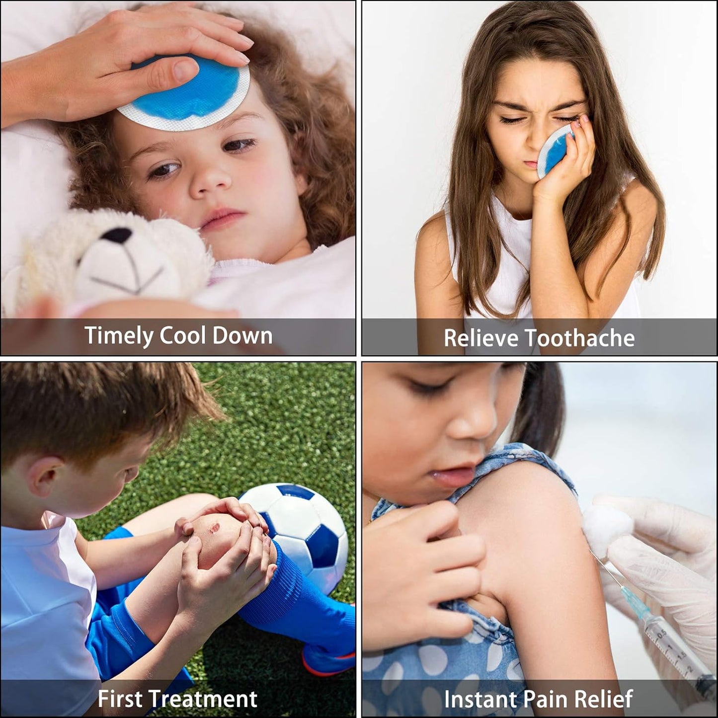 Tutmyrea Reusable Soft Ice Packs - 24 Pack Small Cold Compress for Injuries, Kids, Face, Breast & Allergies