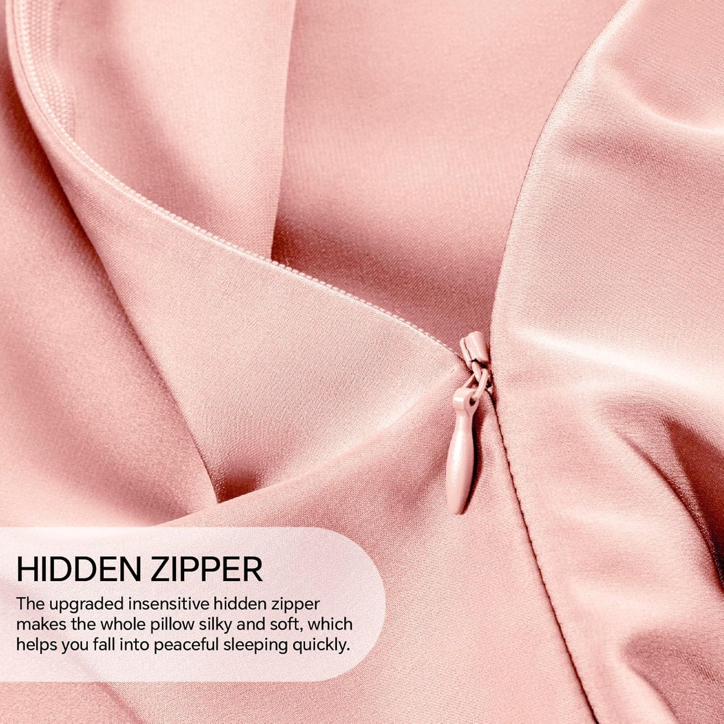 INFIIXSO Mulberry Silk Pillow Case King Size, Silk Pillowcase with Hidden Zipper 20"x36", Extraordinary Smooth and Soft Pillow Cases for Hair and Skin(Rose Pink, 1 Pack)