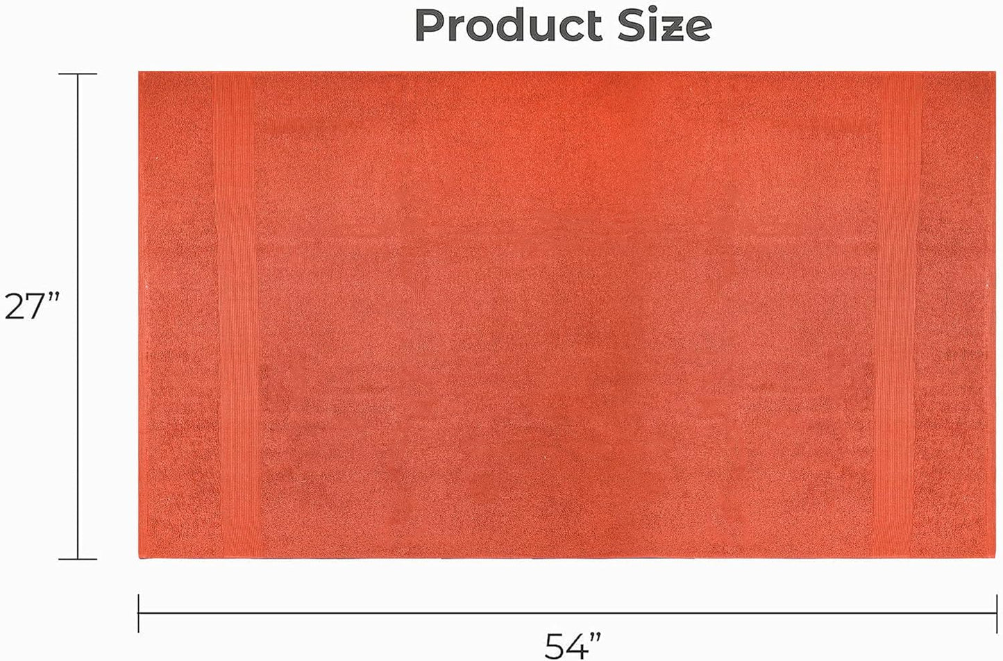 Softolle Luxury Bath Towels Set of 4 (27” x 54”) | Towels for Bathroom | Super Soft | Highly Absorbent Towels for Home, Spa, Gym (Coral)
