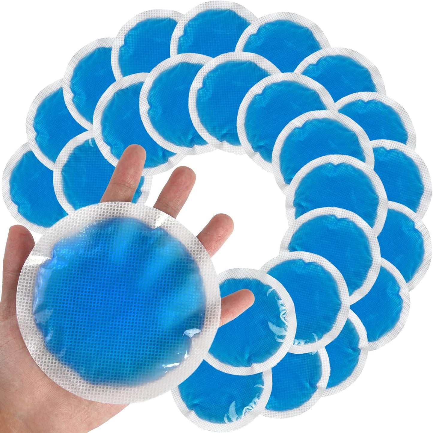 Tutmyrea Reusable Soft Ice Packs - 24 Pack Small Cold Compress for Injuries, Kids, Face, Breast & Allergies