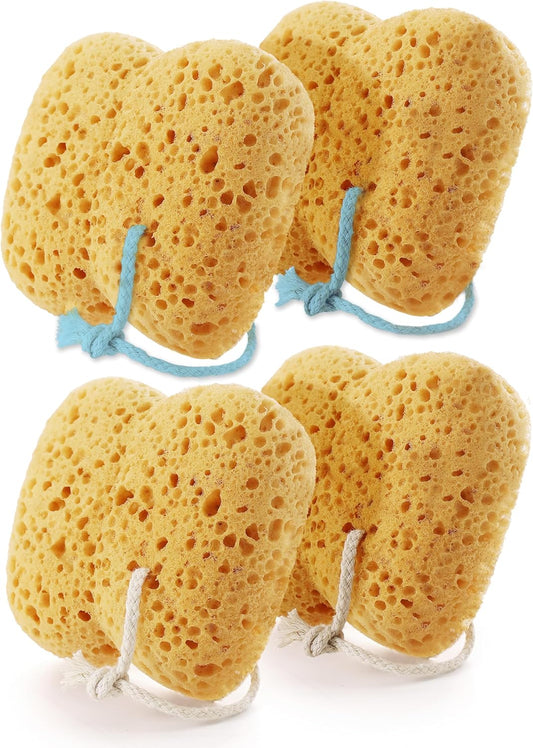 Bathing Sponges, Azymi 4-Pack Shower Sponge for Women Men, Body Wash Sponges with Dense Foam for Gentle & Deep Cleansing, Ultra-Soft for Sensitive Dry Skin