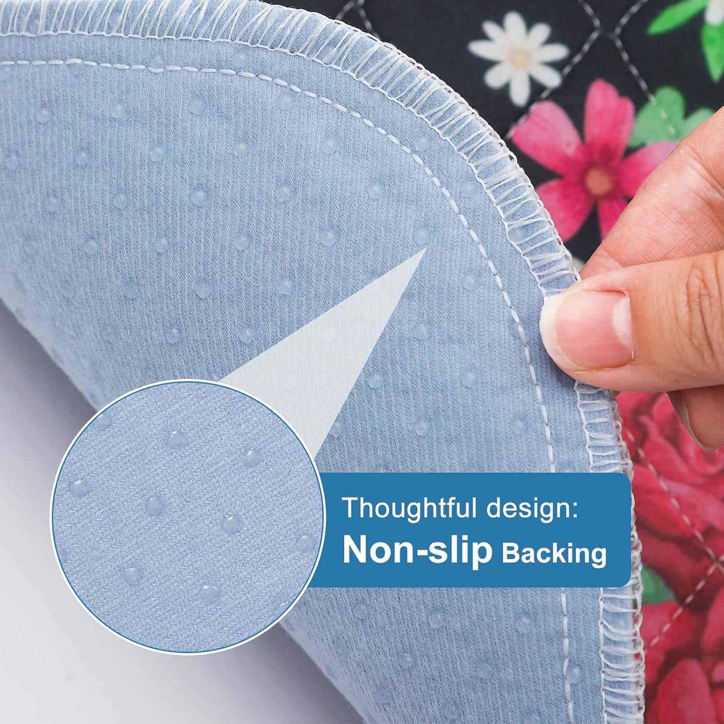 OUTCREATOR® Washable Bed Pads 34" x 76" (Pack of 2), Incontinence Mattress Protector, Anti-Slip Waterproof Underpads for Adults Kids Elderly Pets, Absorbency & Reusable Bedwetting Pads (Red Flower)