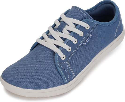 WHITIN Women's Canvas Barefoot Shoes | Wide Width Minimalist Sneakers | Classic Fit Low Top