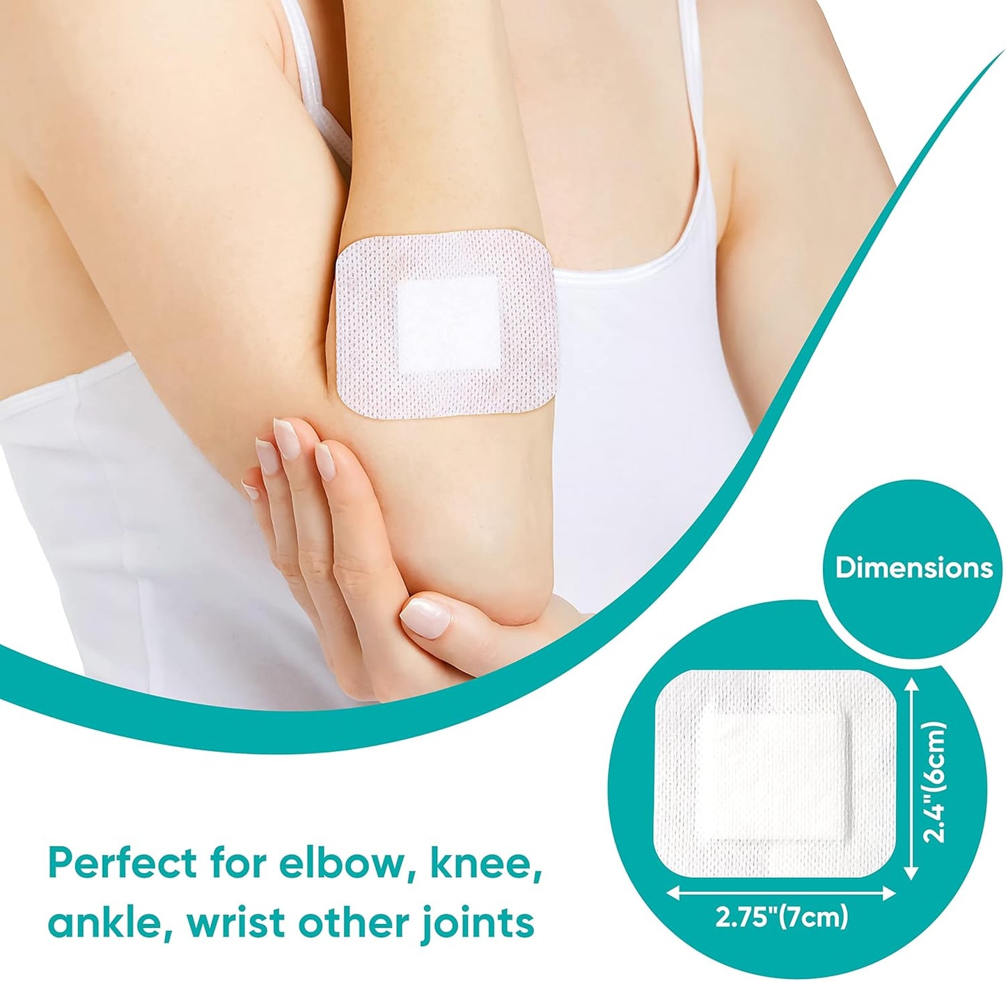 General Medi Sterile Island Dressing Bordered Gauze – 100 Count, 2.4" x 2.75" Gauze Pads, Wound Care Pad with Adhesive Border - Sterile, Soft & Highly Absorbent Medical Grade Dressing Pad