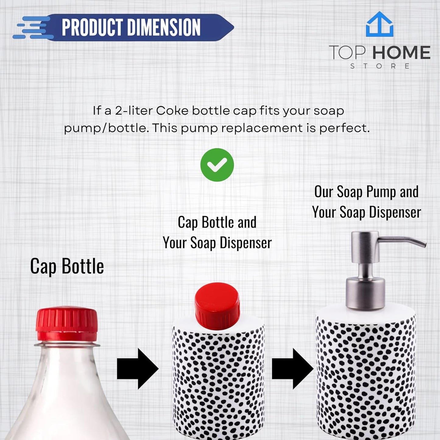 Stainless Steel Soap & Lotion Dispenser Pumps, Brushed Nickel Replacement (2 Pack)